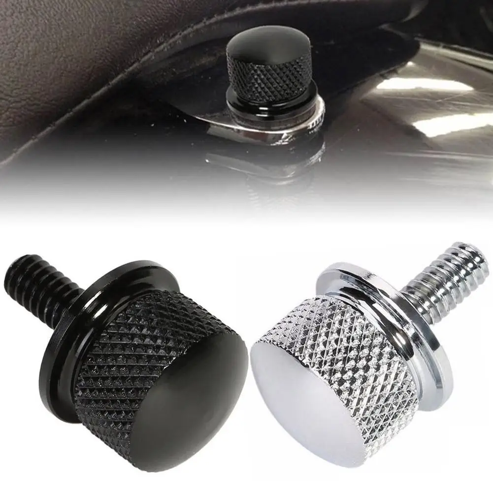 Rear Seat Bolt Tab Screw  Mount Knob Billet Cover  Fit for Harley Dyna Touring 