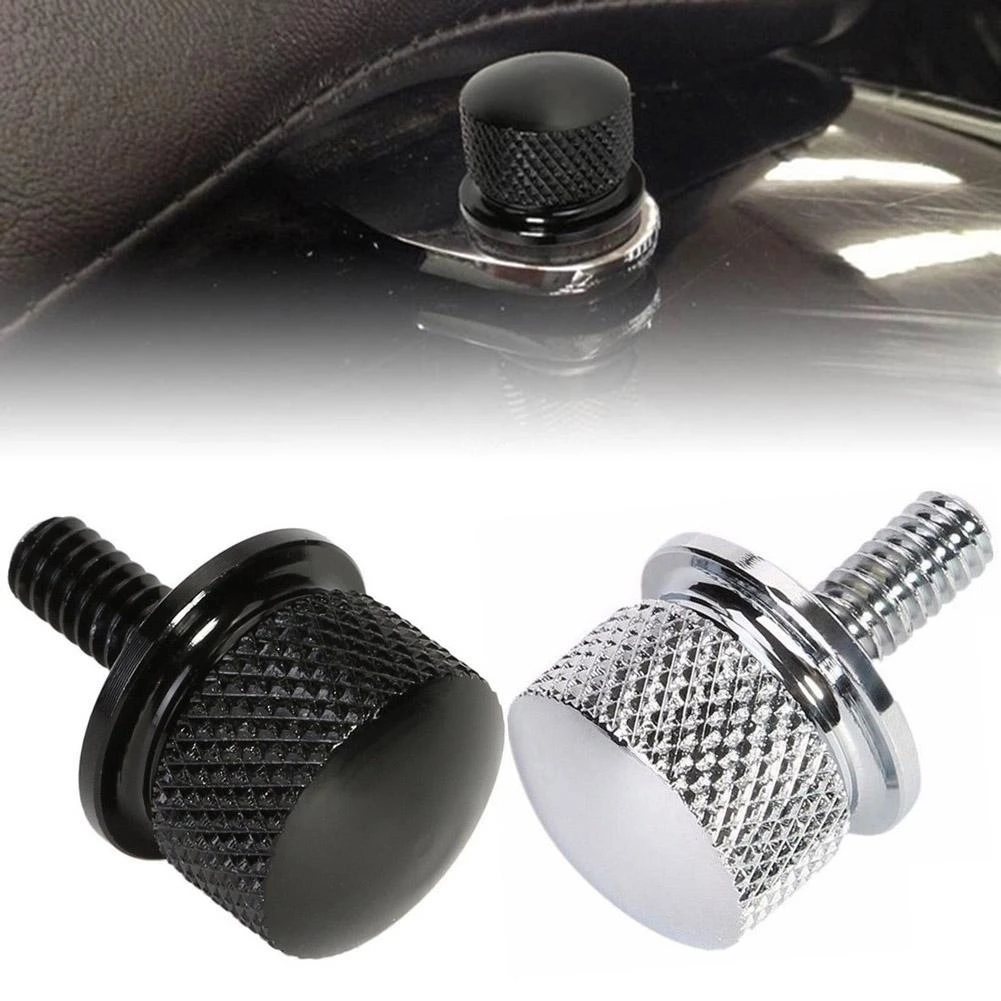 Rear Seat Bolt Quick Release Seat Tab Cover Screws Nut Kit Black for Harley Sportster Touring Softail Dyna CVO 1996-2020 Rear Seat Bolt Quick Release Seat Tab Cover Screws Nut Kit Black for Harley Sportster Touring Softail Dyna CVO 1996-2020