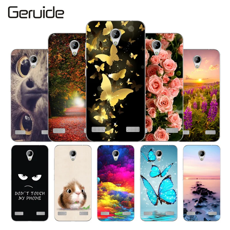 

Geruide Soft TPU Case For ZTE Blade A520 Cases Silicone Flexible Flower Painted A 520 BA520 Coque For ZTE Blade A520 Cover Skin