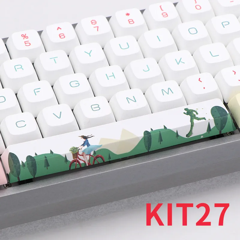 Five sides Dye-subbed PBT Spacebar 6.25U cherry profile keycap for DIY mechanical keyboard