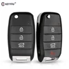 KEYYOU, 4 botones para KIA K3 Sorento Carens K5 K2 Cerato Forte, carcasa de llave con mando a distancia plegable, carcasa para mando a distancia ► Foto 1/6