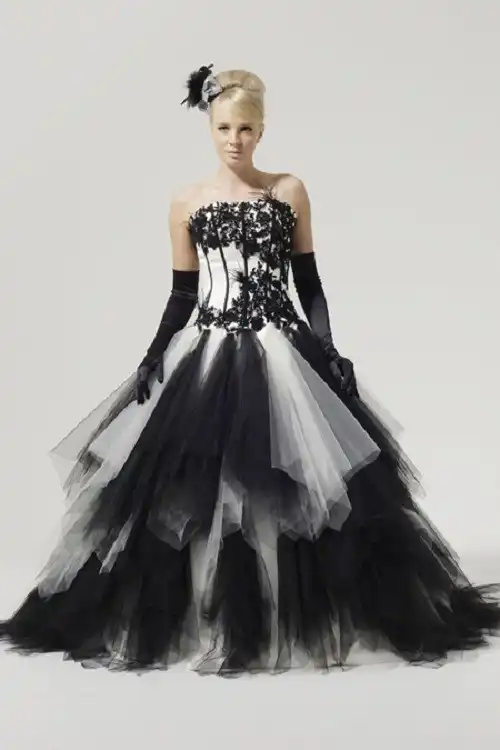 Vestido De Noiva Black And White Gothic Ball Gowns Bridal Dresses Victorian Vintage Halloween Wedding Gowns Robe De Mariage Robe De Mariage Halloween Weddinggowns Bridal Aliexpress