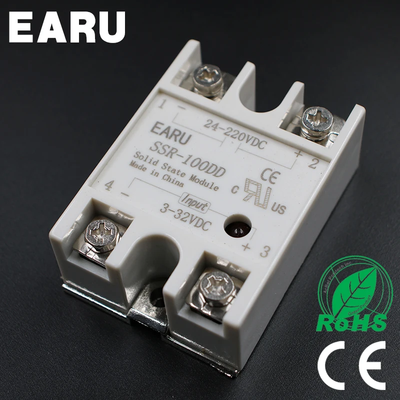 Твердотельное реле SSR 100DD 100A 3 32V DC вход к 24 220V 100 DD промышленное управление оптом с