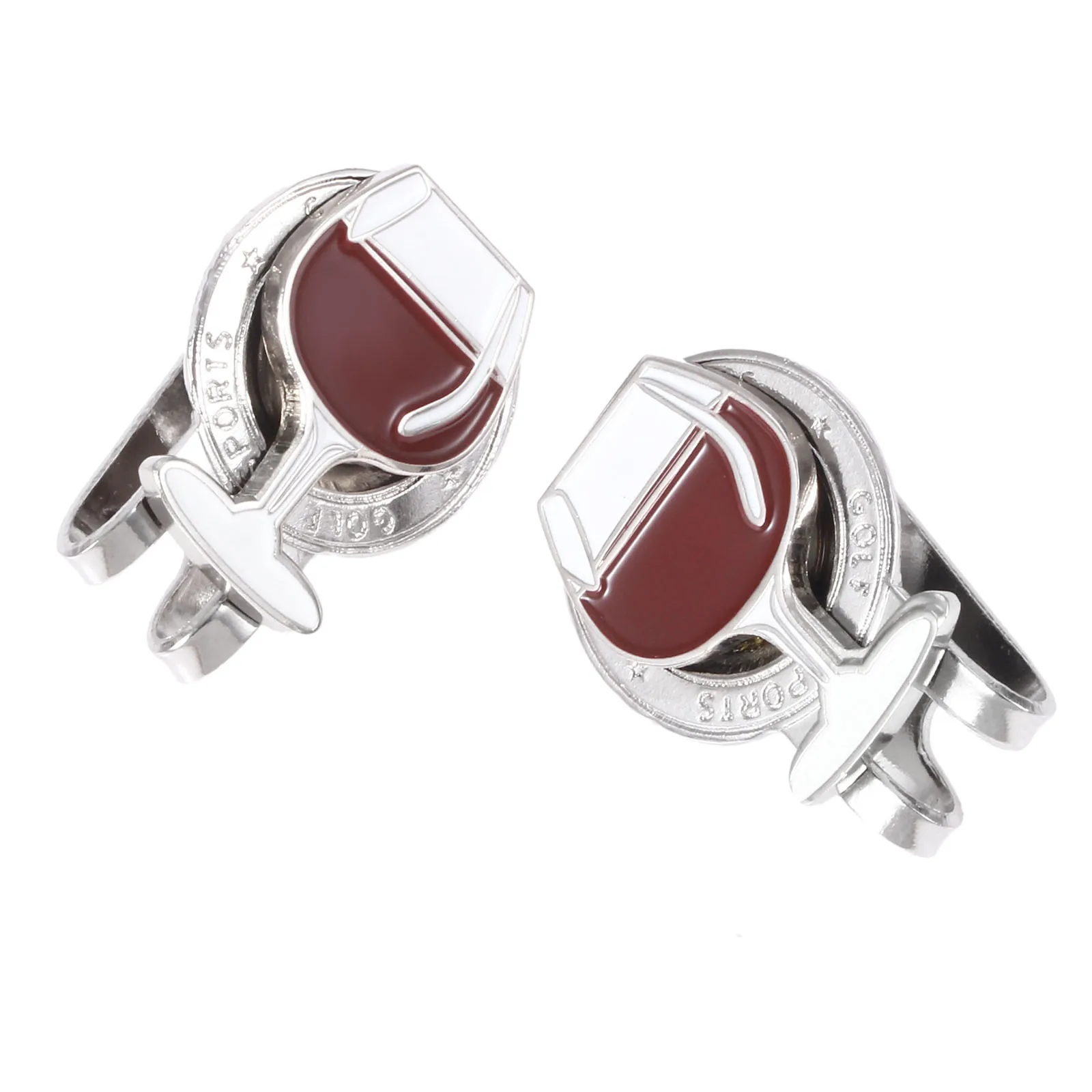 1 قطعة سبائك كأس للنبيذ نمط كرة جولف تهدف ماركر مع المغناطيسي قبعة كليب حاجب جولف التدريب الايدز اعب غولف اكسسوارات