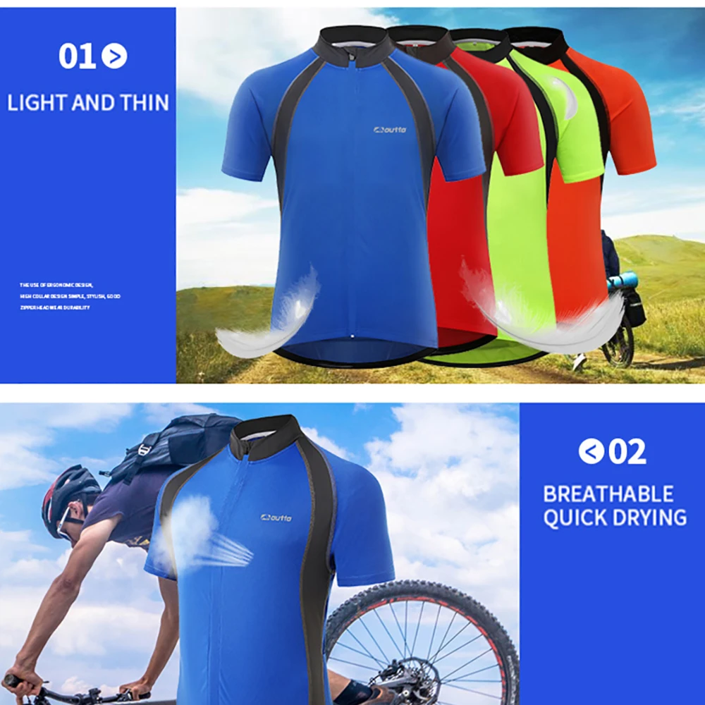 Мужские майки для велоспорта OUTTO Pro, дышащая одежда MTB, быстросохнущая летняя спортивная одежда для велоспорта, езды на велосипеде, гонок, короткий рукав, 4 цвета