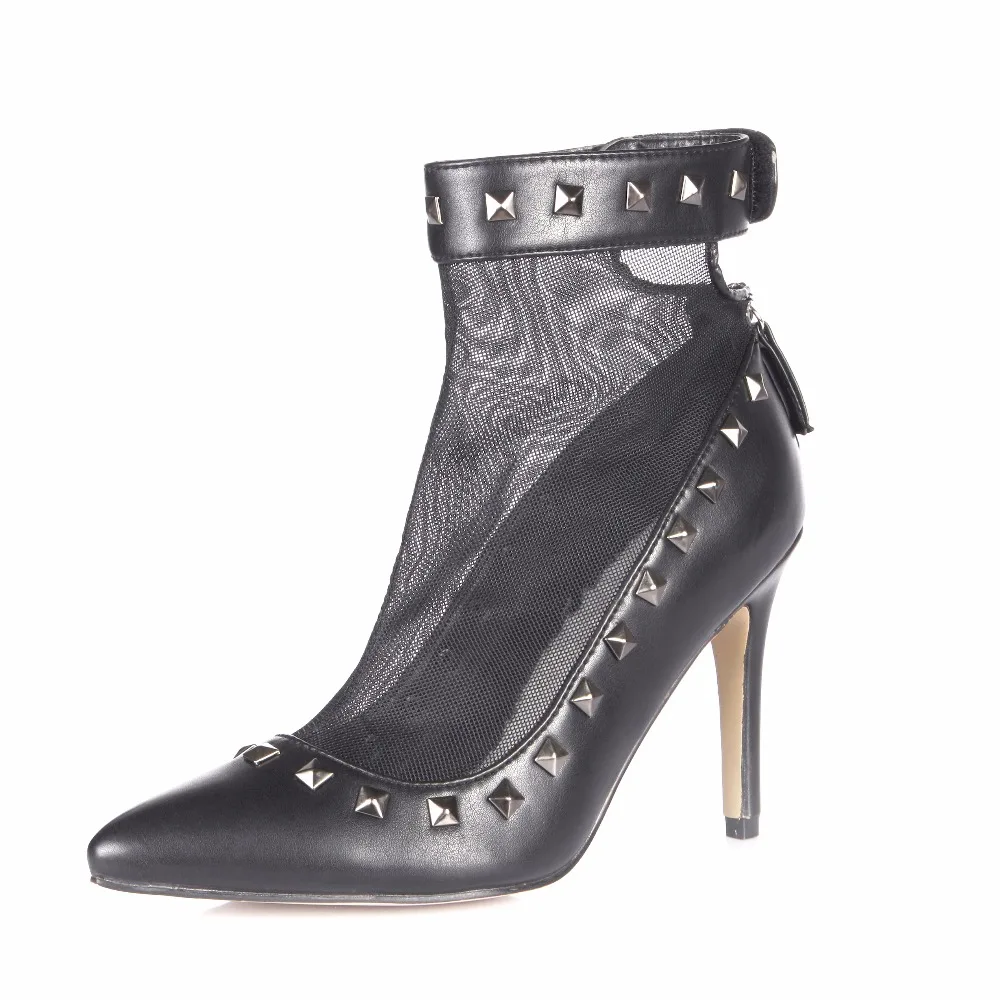 2019 распродажа Bota Feminina botas mujer Модные ботильоны в стиле панк с острым носком на
