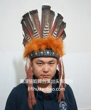 

Indian feather headdress and general motors chief hat high-grade feather ornaments to make to order