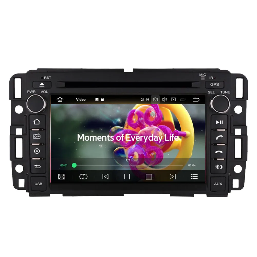 Top Android 8.0 Octa Core 4GB RAM Car DVD Multimedia Player with Big USB AUX For GMC Yukon Tahoe Acadia 2007-2012 GPS Navigation 0
