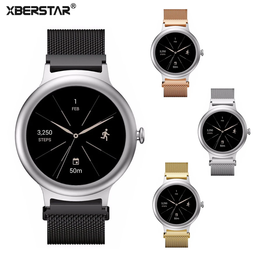 

XBERSTAR Milanese Loop Watchband Strap for LG Watch Style LG-W270 Android Wear 2.0 Smart Watch Magnetic Buckle Stainless Steel
