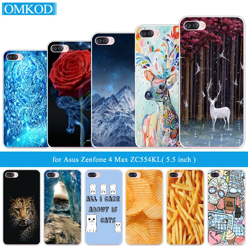 for Asus Zenfone 4 Max ZC554KL Cover Silicon 5.5&quot Snacks Phone Case For | Мобильные телефоны и аксессуары