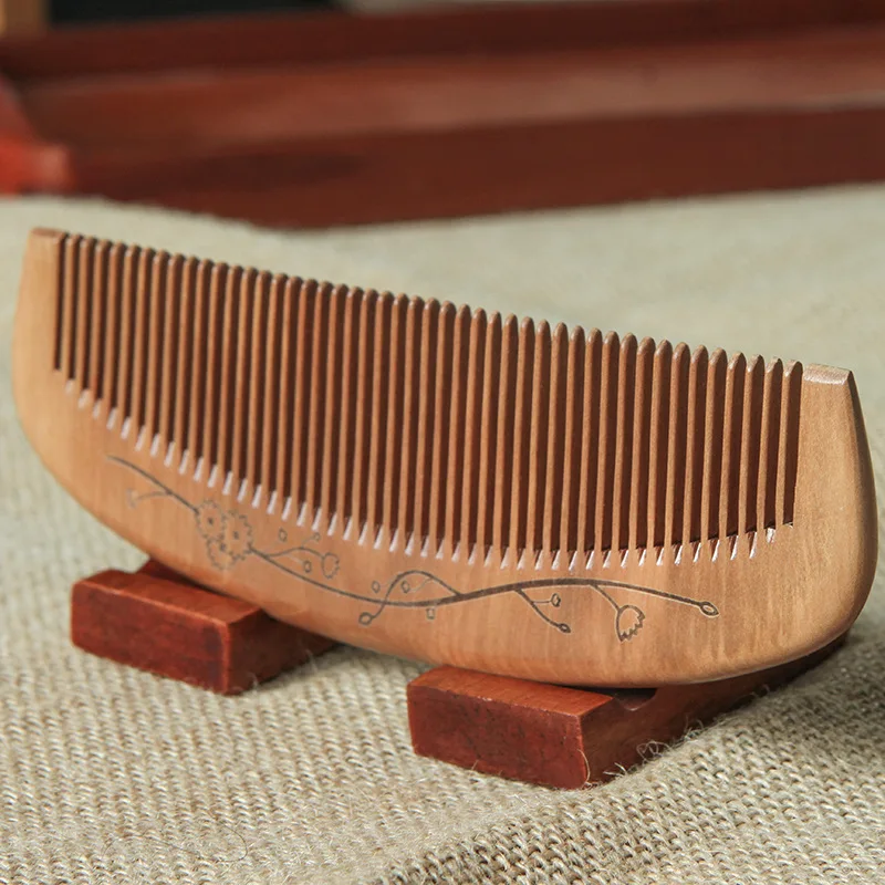 

TI36 Anti-static peach wood comb sandal hair wide tooth small comb