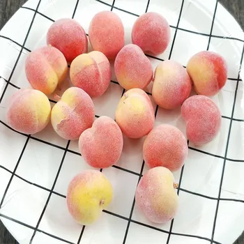 

10 pcsMini Toy Peach Fruit Food Simulation Vegetable Set Stove Toys Home Decoration Children's Teaching Help