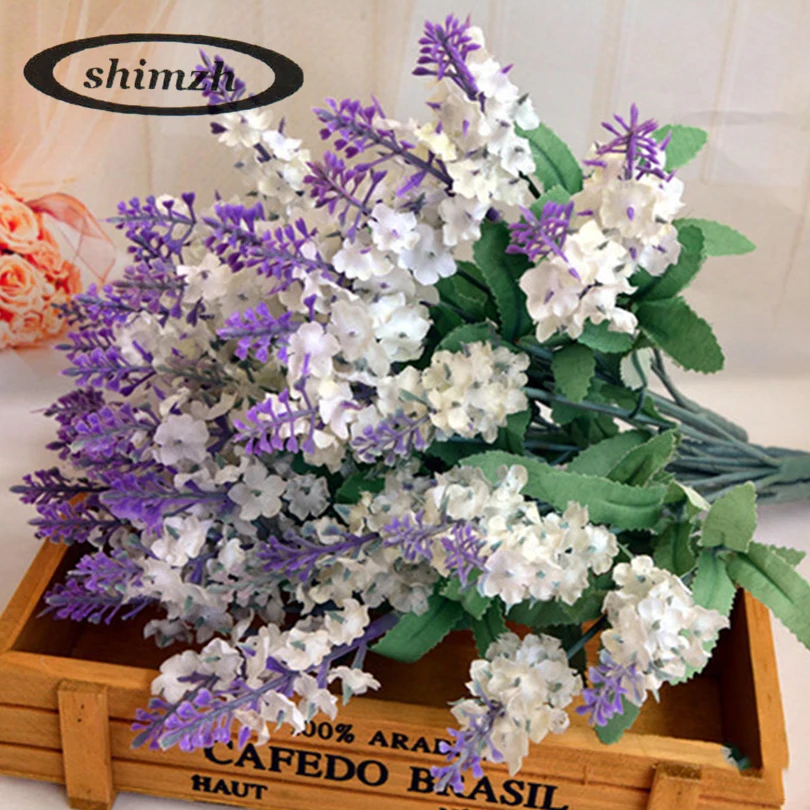 SHIMZH Artificial Lavender Flower Bouquet 1Pcs /Lot Table Decorative