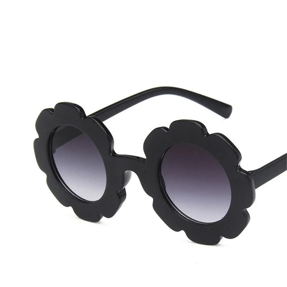 Круглые детские солнцезащитные очки в цветочек, брендовые дизайнерские очки для мальчиков и девочек, милые детские солнцезащитные очки, UV400 линзы, детские очки