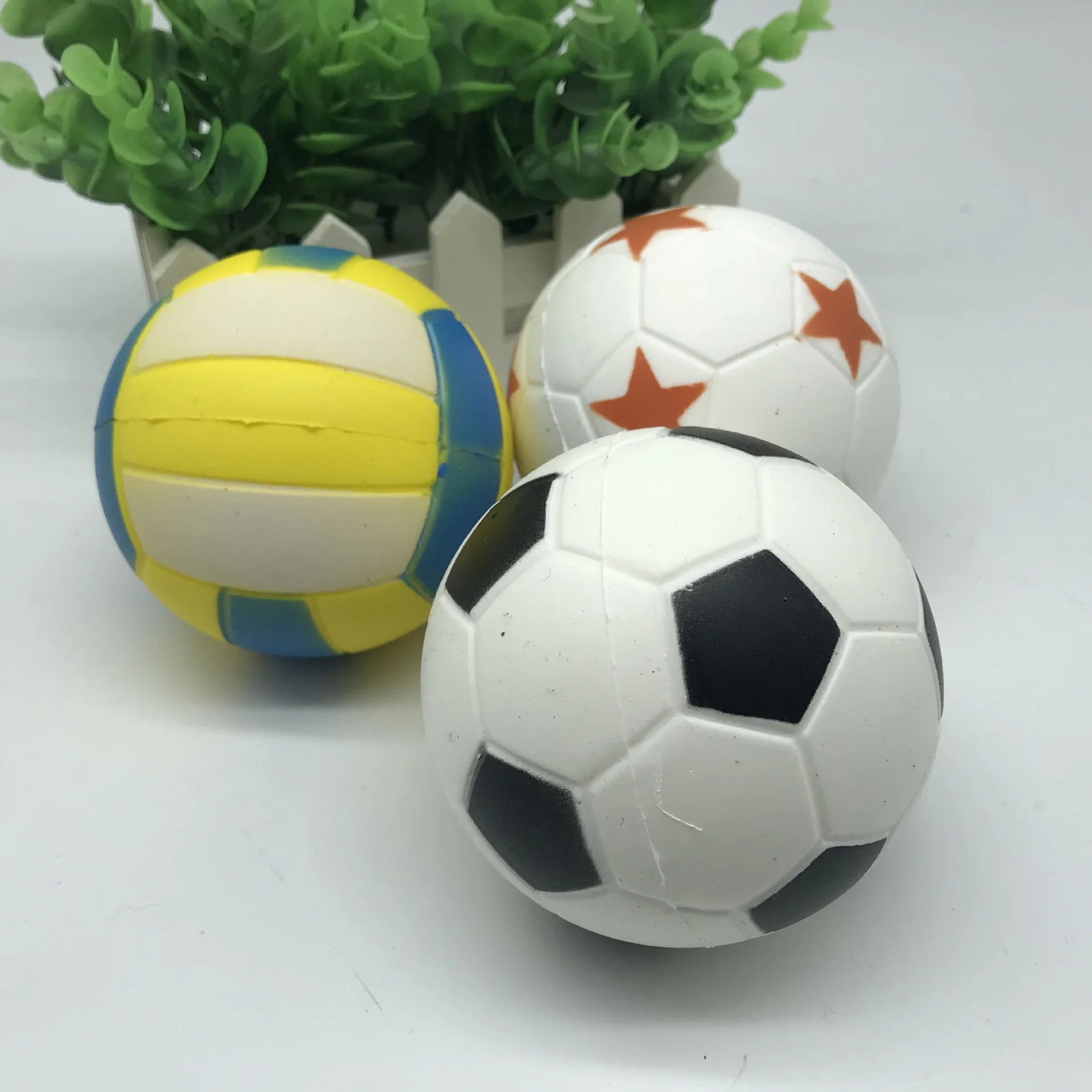 10pcs PU Football Ball Squishy Slow Rising Cream Scented