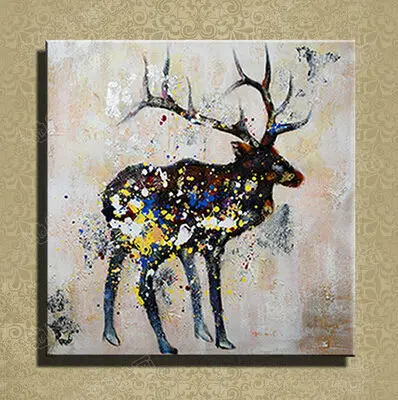

Professional Painter 100% Handmade Funny Animals Canvas Painting Tibetan Antelope Oil Painting On Canvas For Modern Home Decor