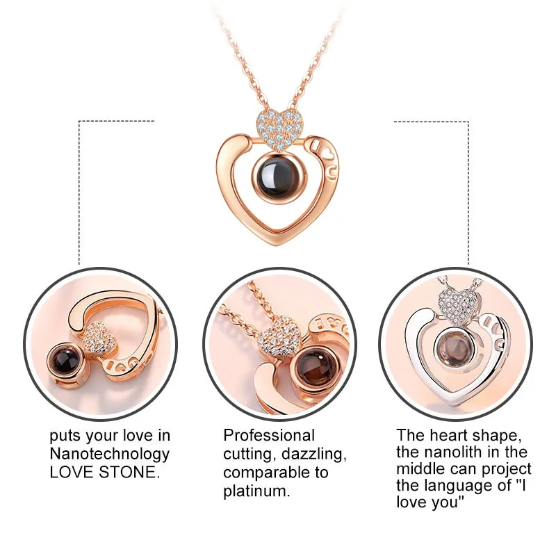 100 language I LOVE YOU pendant necklace 10