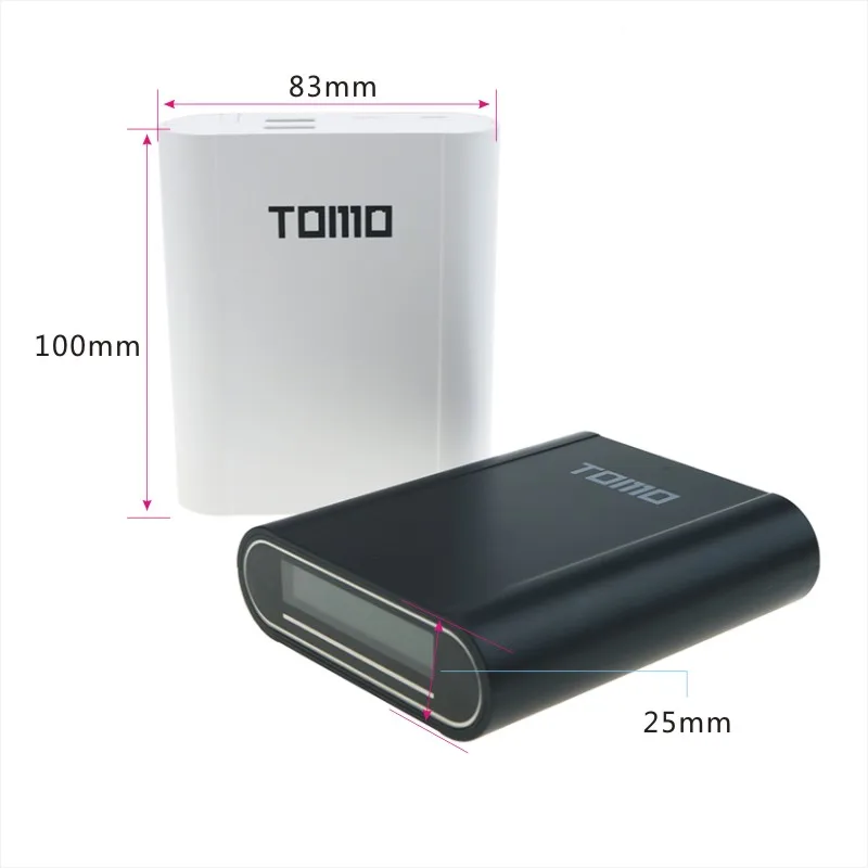 ToMo T4 DIY PowerBank чехол 4 шт. 18650 Батарея 2200 мА/ч, 2500 мА/ч, Зарядное устройство с двумя разъемами USB, 5 В, 2A ЖК-дисплей 4 слота powerbank Зарядное устройство Батарея