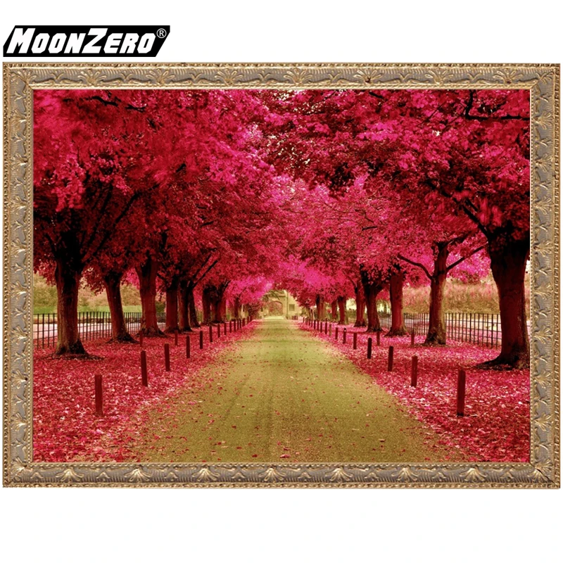 

2018 New 5D DIY Diamond Red tree Crystal Diamonds Full Diamond Square Round Cross stitch Handwork Home decoration Set WYZ18741