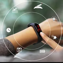 Yeni varış Unisex kadın izle su geçirmez dokunmatik ekran hissediyorum ekran Led spor moda elektronik saat yüksek kalite Kol Saati # W