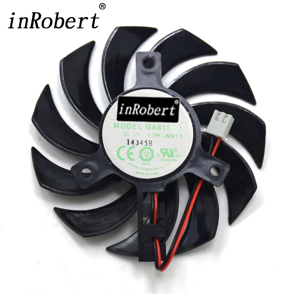 Computer Components 75MM GA81S2U -NNTB DC 12V 0.38A 2Pin Graphics Video Card Fan Cooling