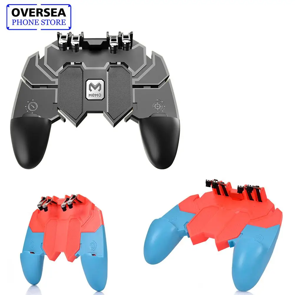 

Game Helper AK66 MEMO Mobile Phone Game Handle For PUBG Six Finger All-In-One Mobile Controller Game Gamepad L1 R1 Trigger