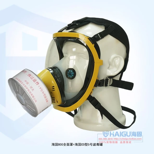 Sea 800 solid ball wide field type the 5th + CO gas mask canisters