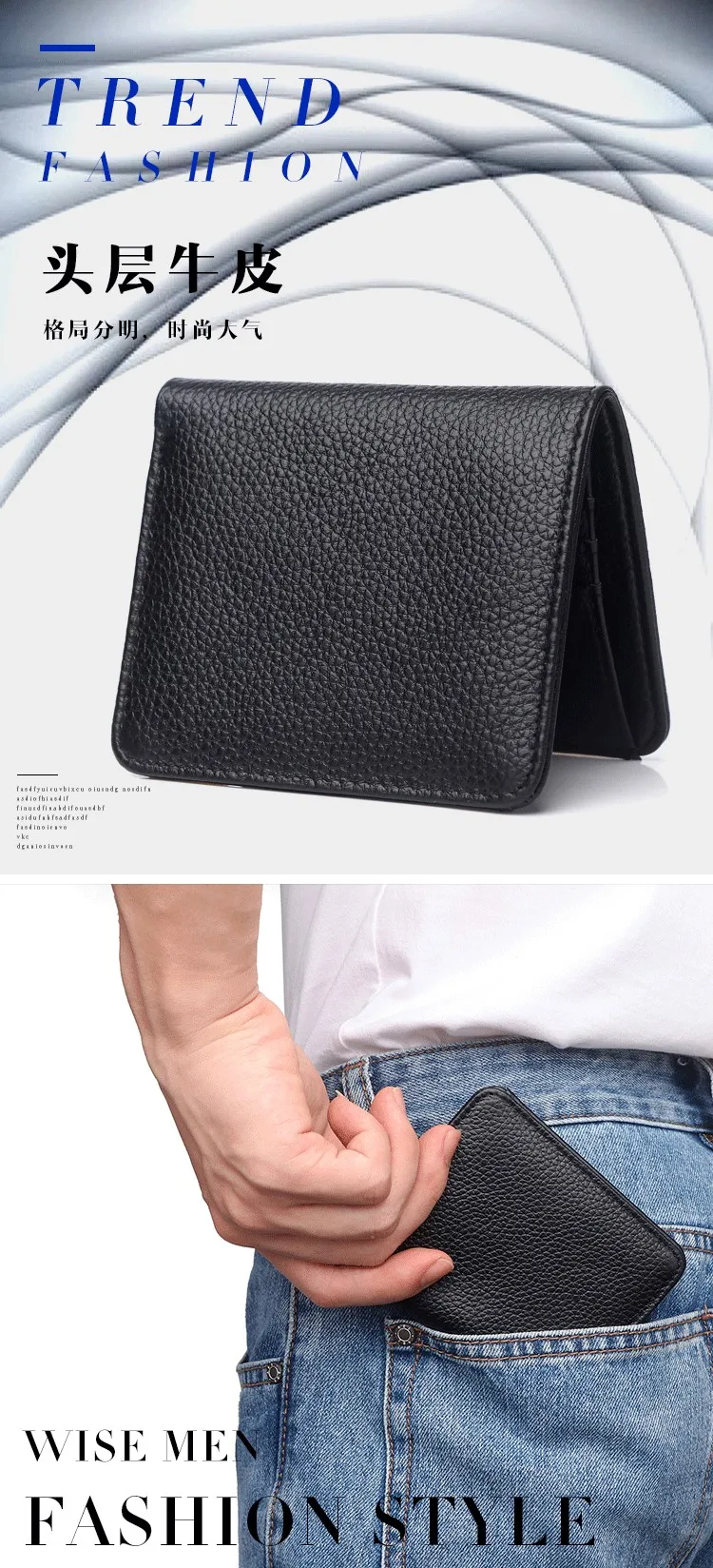 Fashion New Men's Wallet Genuine Leather Men Purse Small Wallet Short Men Card Holer Wallet Cowhide Soft Money Bag For Male