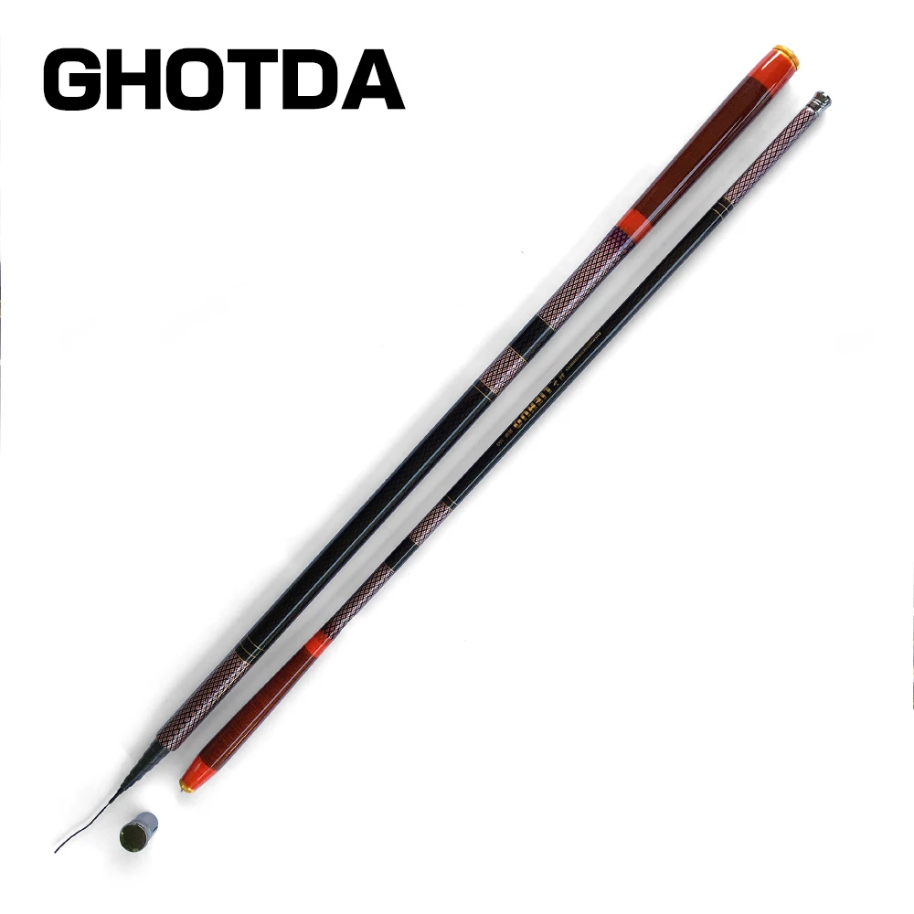 

GHOTDA Ultralight SuperHard 3.6/4.5/5.4/6.3/7.2 Carbon Fiber Telescopic Fishing Rods Stream Hand Pole