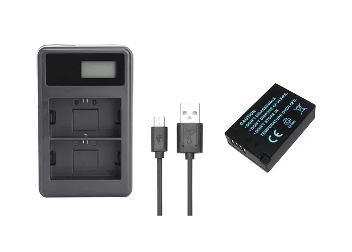 LP E17, LPE17 Battery+Dual LCD USB Charger for Canon EOS 77D,Rebel T6i