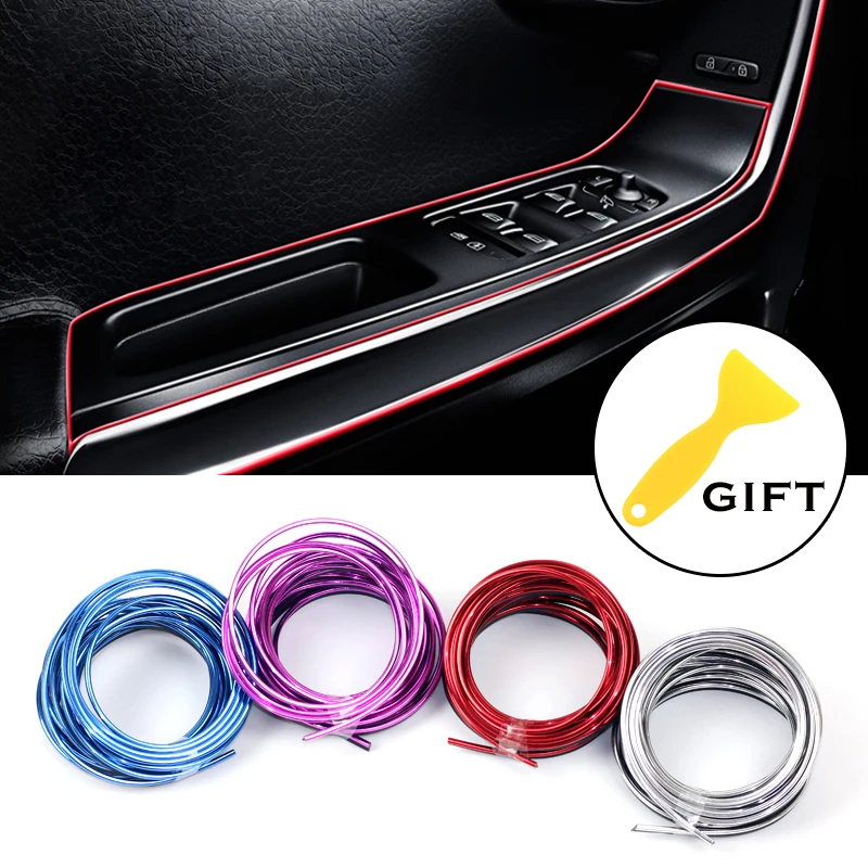 

5M Car Styling Decals Interior Decorative 3D Thread Strip Stickers For Citroen DS3 DS4 DS5 DS6 C4 C5 AIRCROSS