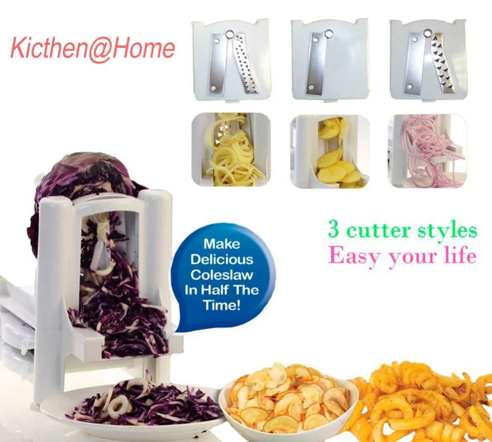  3 Blades In1 Spiral Slicer Garnish Cutter Peeler Shredder Fruits Vegetable Curly For Carrot Potato Cucumber K012 