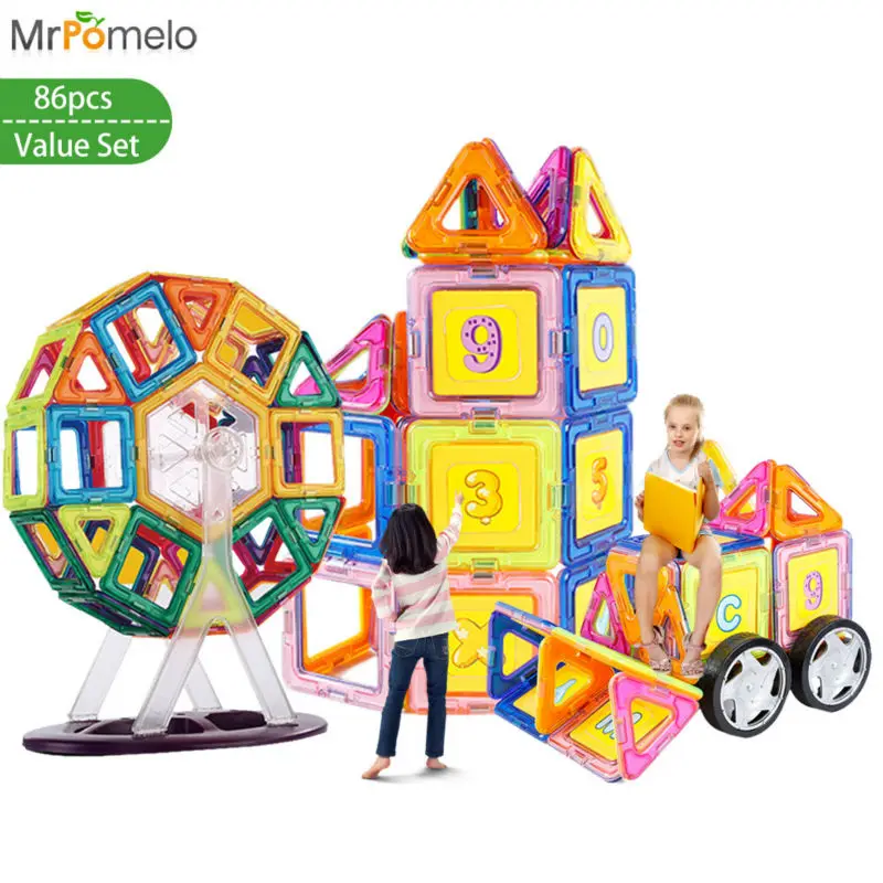 MrPomelo Blocks Toy for Children 86pcs Construction Building