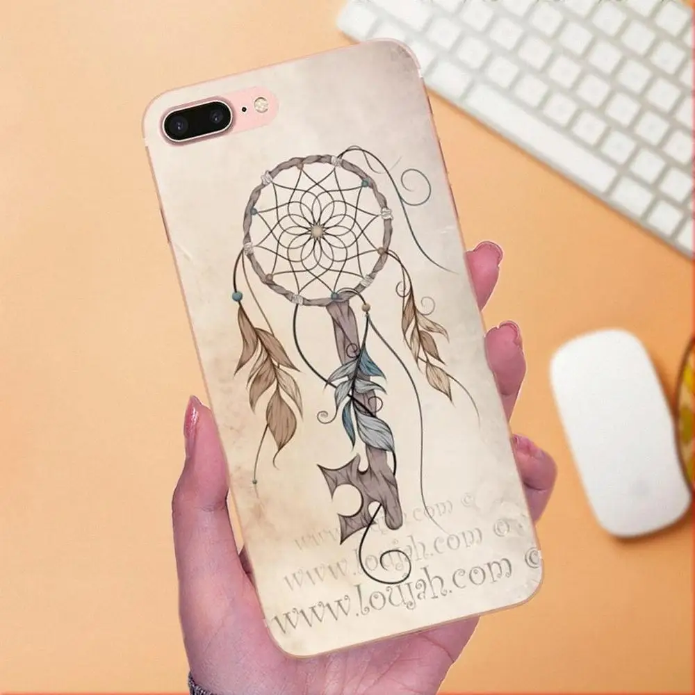 Для Apple iPhone 4 4S 5 5C 5S SE 6 6S 7 8 Plus X XS Max XR TPU Модный чехол для телефона Ловец снов с милым