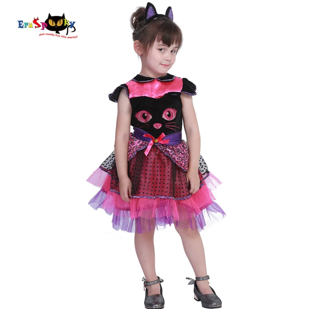 Платье пачка Eraspooky Miss Kitty Cat Детский костюм для Хэллоуина Рождественский девочек