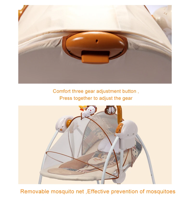 Новая модель Primi авто-качели Детская Колыбель электричество большое пространство с матрасом Bluetooth и новорожденный спальный кровать
