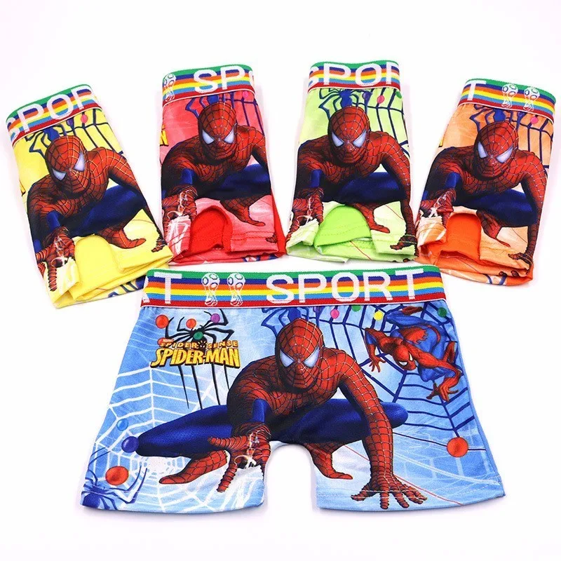 

10 Pcs/lot Milk Silk Cartoon Kids Boys Underwear Soft Breathable Baby Children Spiderman Underpants Cartoon Hero Panties 2-9T