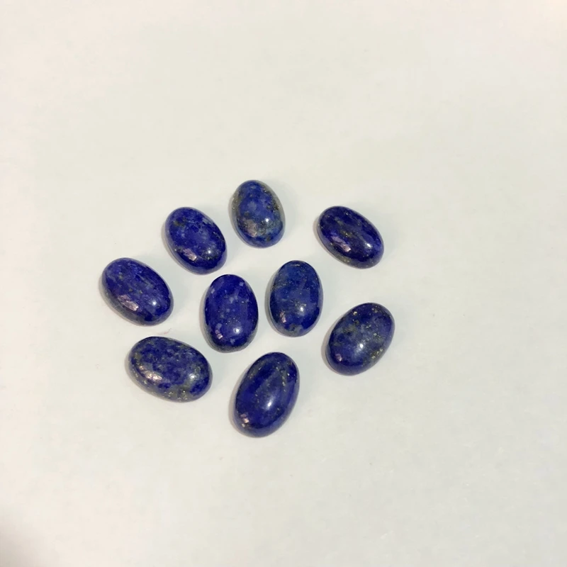 

Wholesale Natural Lapis Lazuli stone Cabochons 8x10 mm oval Semi precious stone jewelry cabochons 50pcs/lot .Free shipping