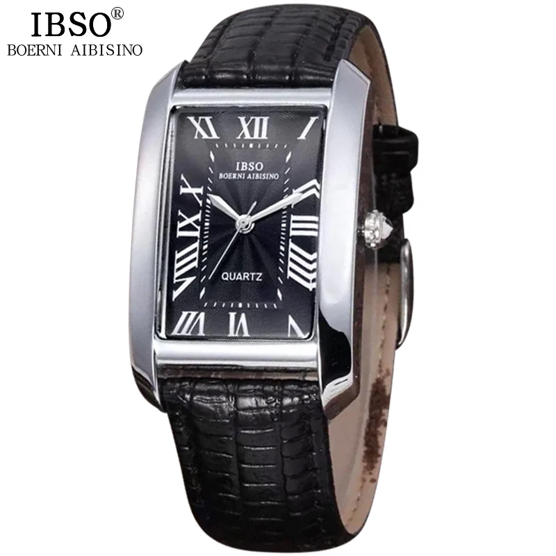 

IBSO 2019 New Date Casual Top Quality Watch The Man Business Office Leather Band Mens Watches Travel Original Erkek Kol Saati