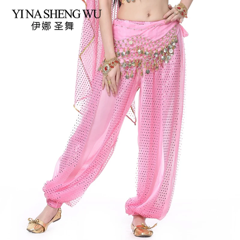 2017 Indian Dance Pants Women's Harem Pants Cute Duck Chiffon Sequins Loose Hockey Pants For Female 10 colors Hot Sale