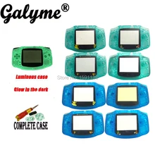 Лидер продаж, полный комплект, зеленый, синий цвет, ночник, светящийся корпус, корпус, чехол, чехол для Nod GameboyAdvance, игровая консоль для мальчика, Advance