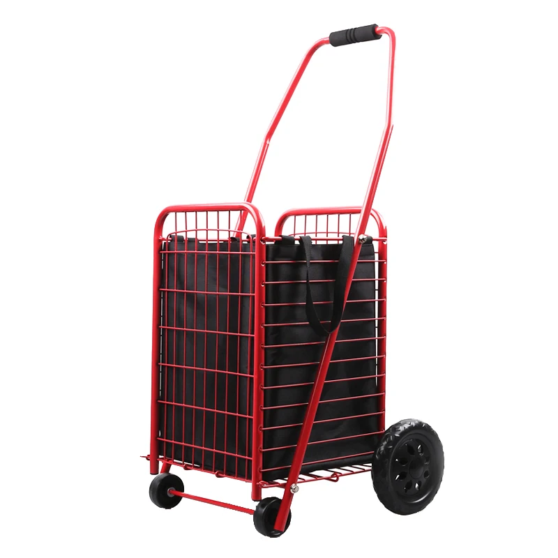 

Grocery shopping carts can climb the stairs of the small cart shopping cart home elderly trailer portable folding truck