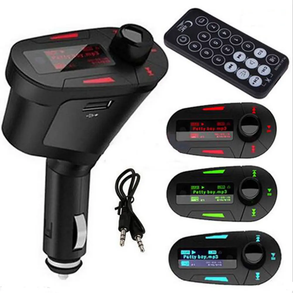 3.5mm AUX Multifunction Car FM Transmitter Kit MP3 Player With USB Port for Phonein HiFi