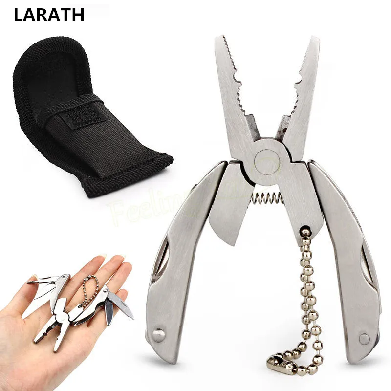 

Portable Multifunction Folding Plier Keychain Screwdriver Pocket EDC Tools Kits On Car