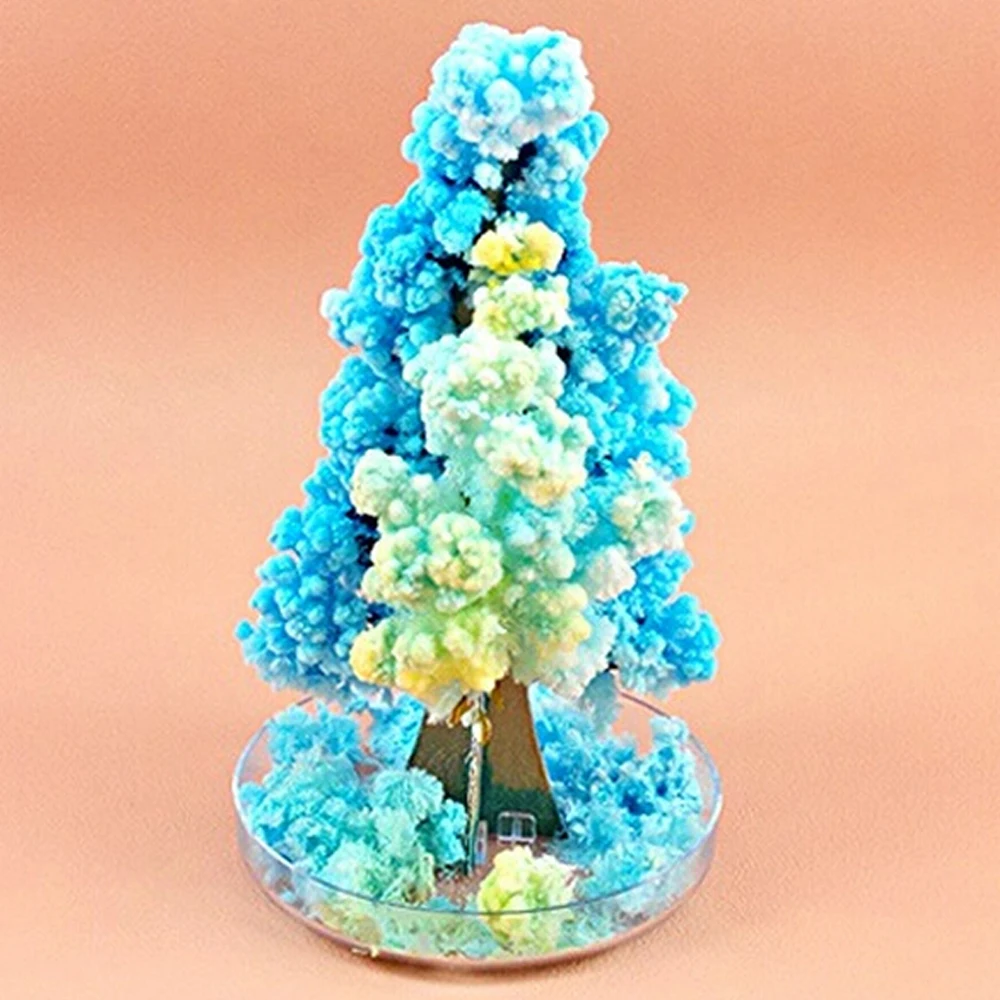 2019 5PCS 100mm H DIY Visual Multicolor Magic Growing Paper Tree Magical Grow Christmas Trees Japanese Kids Toys For Children 2019 17x10cm diy color visual magic crystal growing paper tree magical grow christmas trees wunderbaum science toys for children