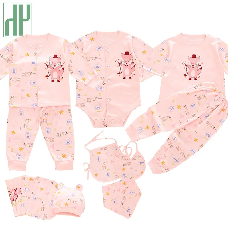

(13pcs/set)Newborn Baby 0-12M Clothing Set cartoon fox long Sleeve new born baby clothes Boy/Girl Baby outfit christmas gift