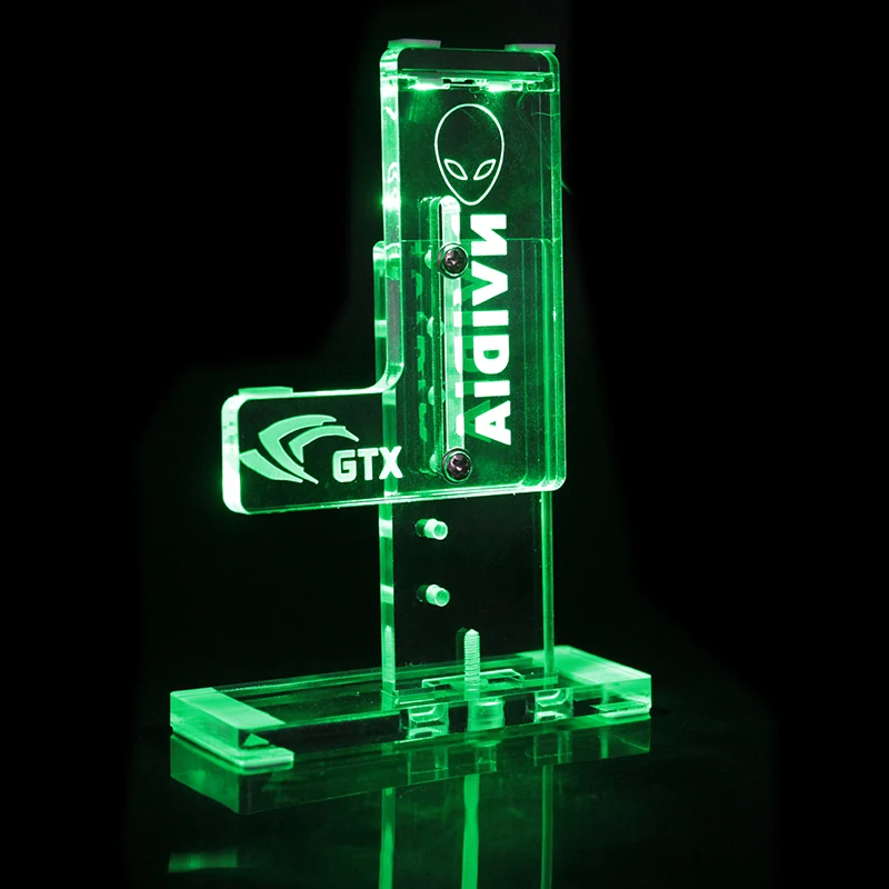External Graphics Card Holder Stand Mounting Bracket For GTX 1080 1060 1070 1050 1030 980 970 960 950 750 660 650ti Led light