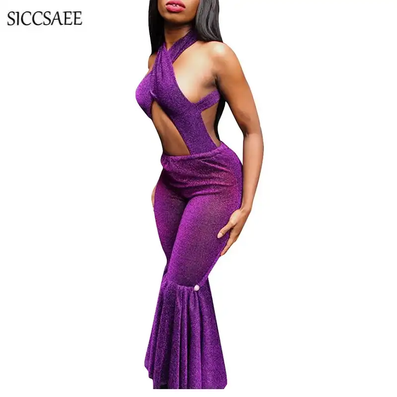 Sparkly purple jumpsuit Clearance