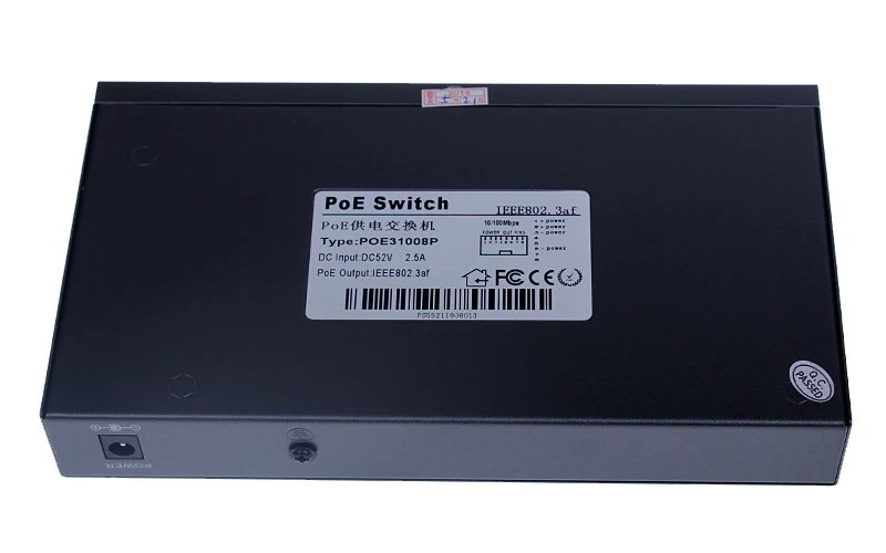 Коммутатор IEEE802.3af PoE 8 портов для ip камеры Ethernet и Оптическая передача системы