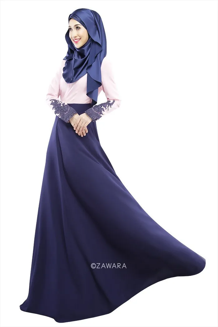 Дизайн женская Абая, головной платок исламский мусульманский коктейльный женский длинный рукав винтажное Макси платье Исламская одежда для женщин WL3006